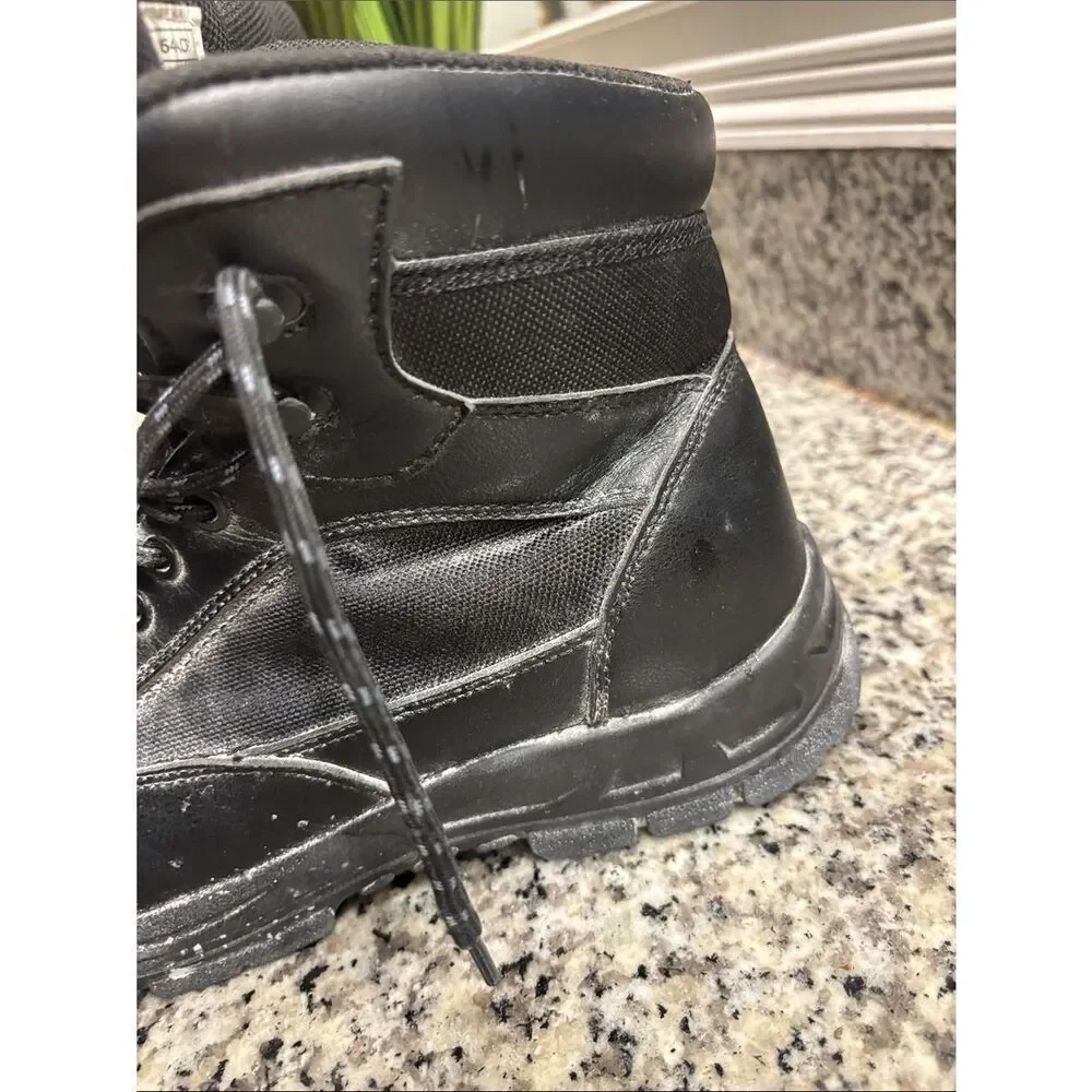 Black Men's Work Boots - Durable All-Weather Safety Boots